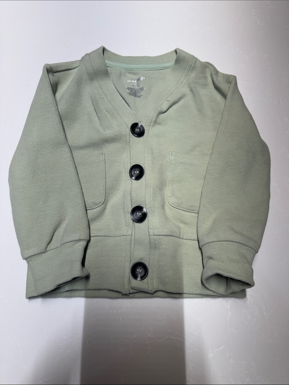 Little Bipsy Sage Green Kids Button-Front Jacket
